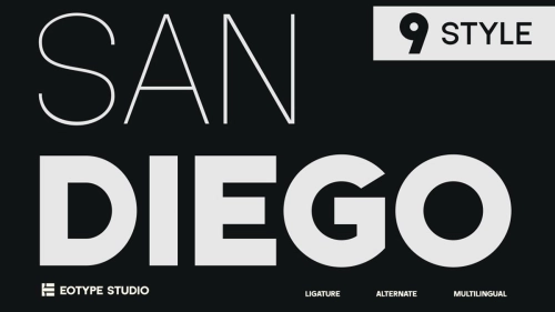 San Diego Family Font Premium Pack